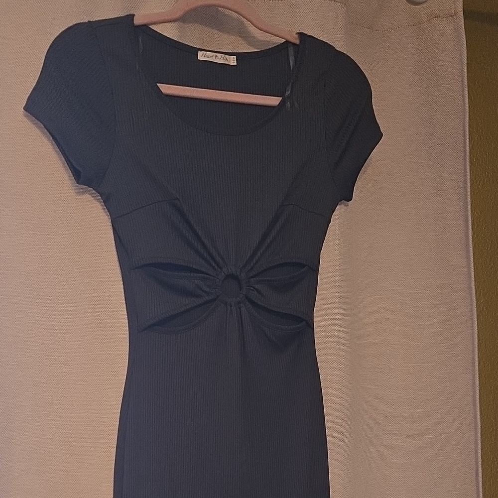 Heart Hips Black Ribbed Dress